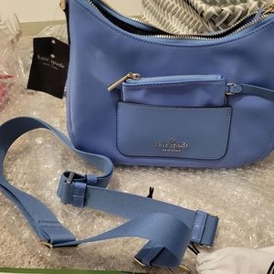 🟥 SOLD NWT Kate Spade Chelsea Nylon Camera Bag in Blue with Coin Pouch